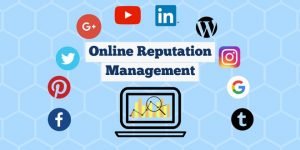 Online Reputation Management with various social media icons